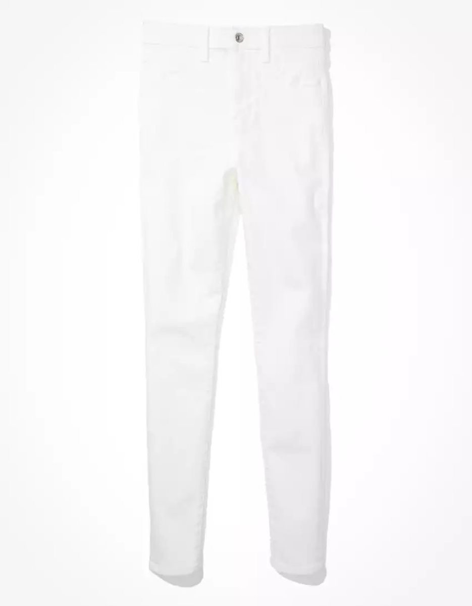 Jean American Eagle AE Ne(x)t Level Super High-Waisted Jegging Blanche Femme | DIZ-26555233